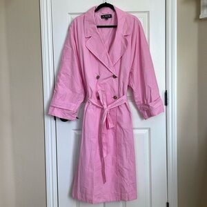 J. Crew Pink Cotton Heritage Trench Coat Women's 22